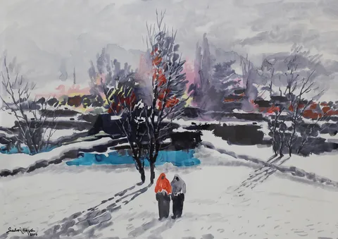 "İsimsiz" eseri SABRİ AKÇA tarafından 2010 yılında 47x67 cm ölçülerinde Kağıt üzeri sulu boya tekniği ile yapılmıştır.
