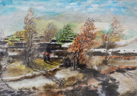 SABRİ AKÇA — “İsimsiz”, 2007 "İsimsiz" eseri SABRİ AKÇA tarafından 2007 yılında 47x67 cm ölçülerinde Kağıt üzeri sulu boya tekniği ile yapılmıştır.