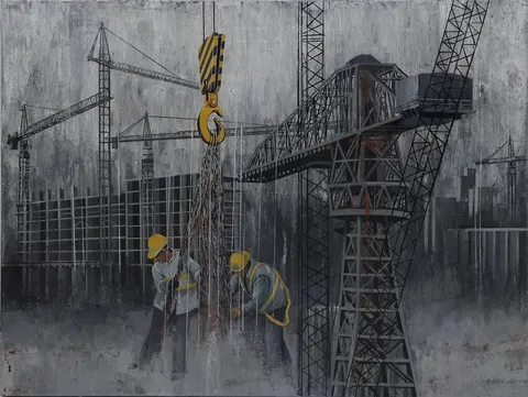 "İsimsiz" eseri ŞAHİN DEMİR tarafından 2015 yılında 60x80 cm ölçülerinde Tuval üzeri akrilik boya tekniği ile yapılmıştır.