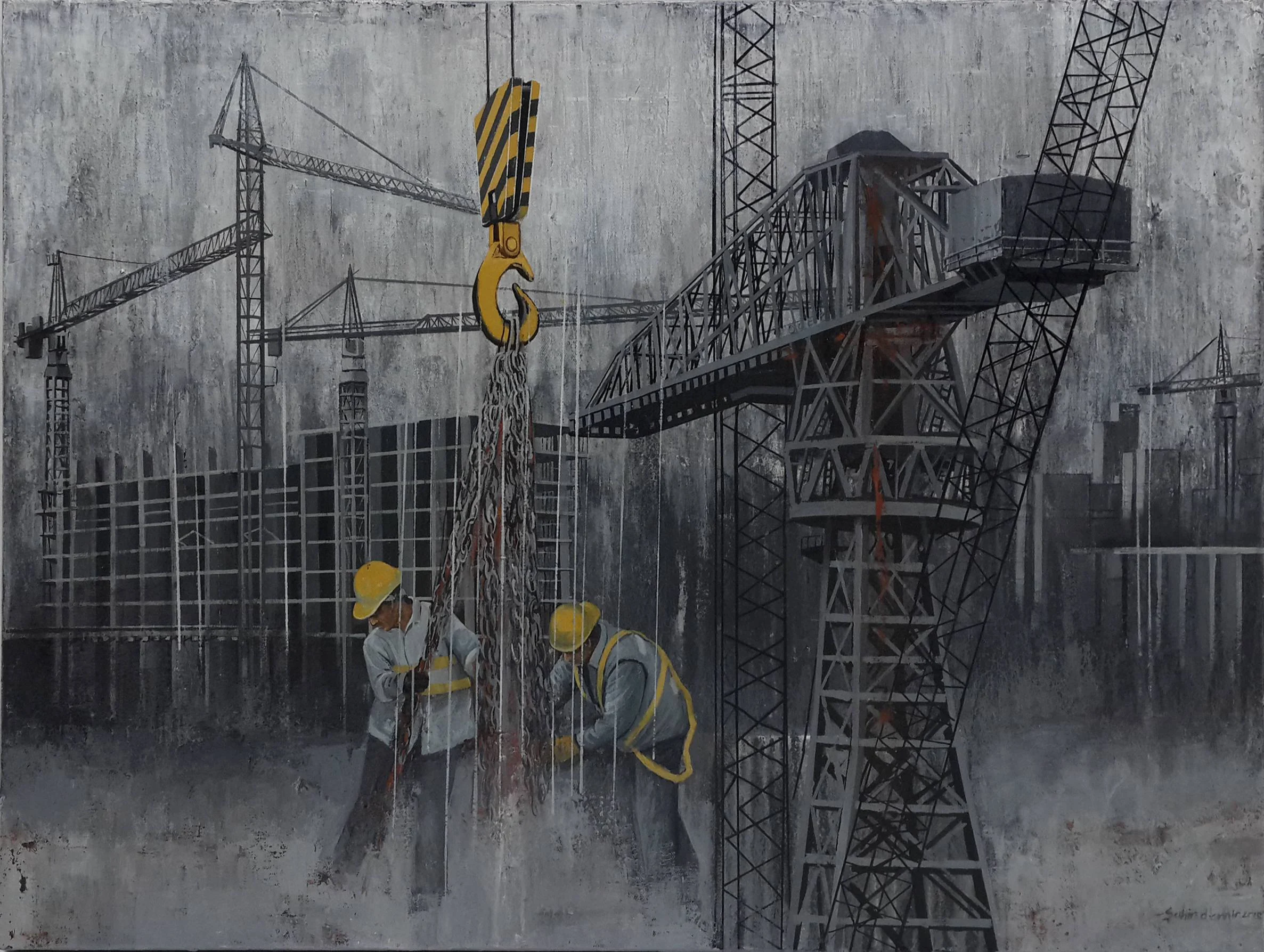 "İsimsiz" eseri ŞAHİN DEMİR tarafından 2015 yılında 60x80 cm ölçülerinde Tuval üzeri akrilik boya tekniği ile yapılmıştır.