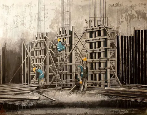 ŞAHİN DEMİR — “İsimsiz”, 2014 "İsimsiz" eseri ŞAHİN DEMİR tarafından 2014 yılında 150x190 cm ölçülerinde Tuval üzeri akrilik boya tekniği ile yapılmıştır.