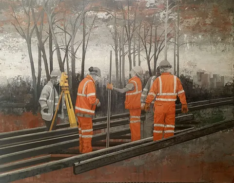 ŞAHİN DEMİR — “İsimsiz”, 2015 "İsimsiz" eseri ŞAHİN DEMİR tarafından 2015 yılında 70x90 cm ölçülerinde Tuval üzeri akrilik boya tekniği ile yapılmıştır.