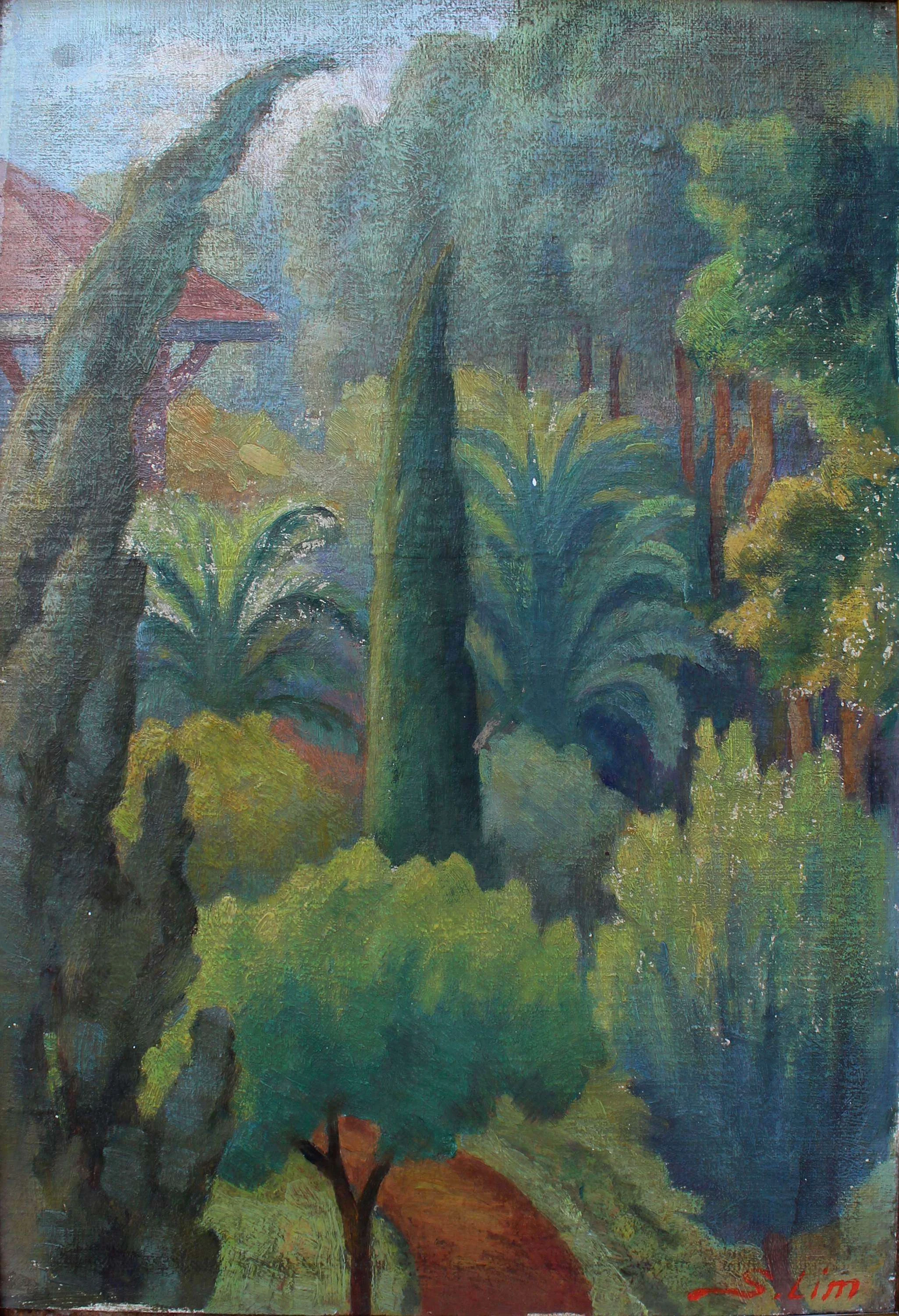 "İsimsiz" eseri SAMİ LİM tarafından 38x26 cm ölçülerinde Pres tuval üzeri yağlı boya tekniği ile yapılmıştır.