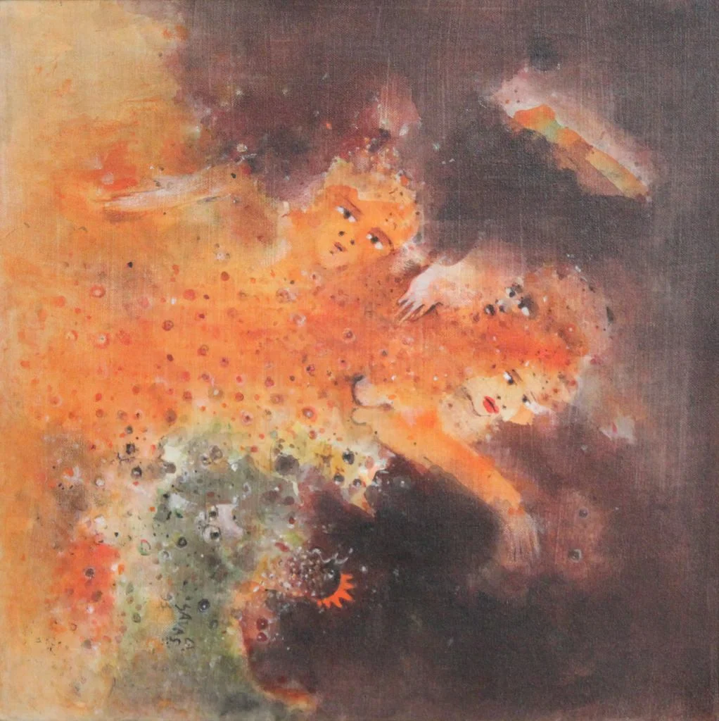 yakınlaştır "İsimsiz" eseri SAVAŞ CAMGÖZ tarafından 1993 yılında 45x45 cm ölçülerinde Tuval üzeri yağlı boya tekniği ile yapılmıştır.