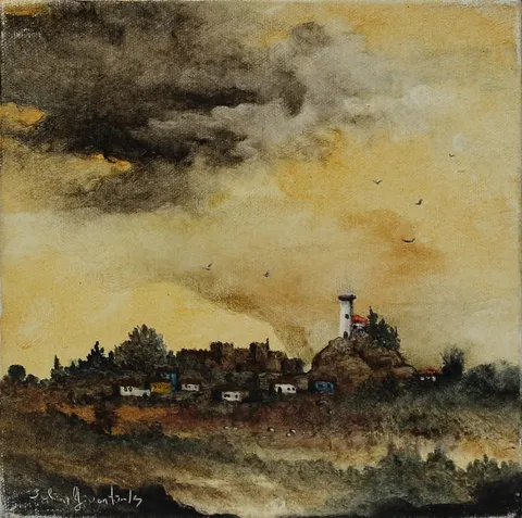SELİM GÜVENTÜRK — “İsimsiz” "İsimsiz" eseri SELİM GÜVENTÜRK tarafından 20x20 cm ölçülerinde Tuval üzeri yağlı boya tekniği ile yapılmıştır.