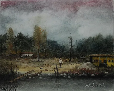 "İsimsiz" eseri SELİM GÜVENTÜRK tarafından 20x25 cm ölçülerinde Tuval üzeri yağlı boya tekniği ile yapılmıştır.