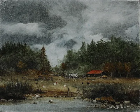 "İsimsiz" eseri SELİM GÜVENTÜRK tarafından 20x25 cm ölçülerinde Tuval üzeri yağlı boya tekniği ile yapılmıştır.