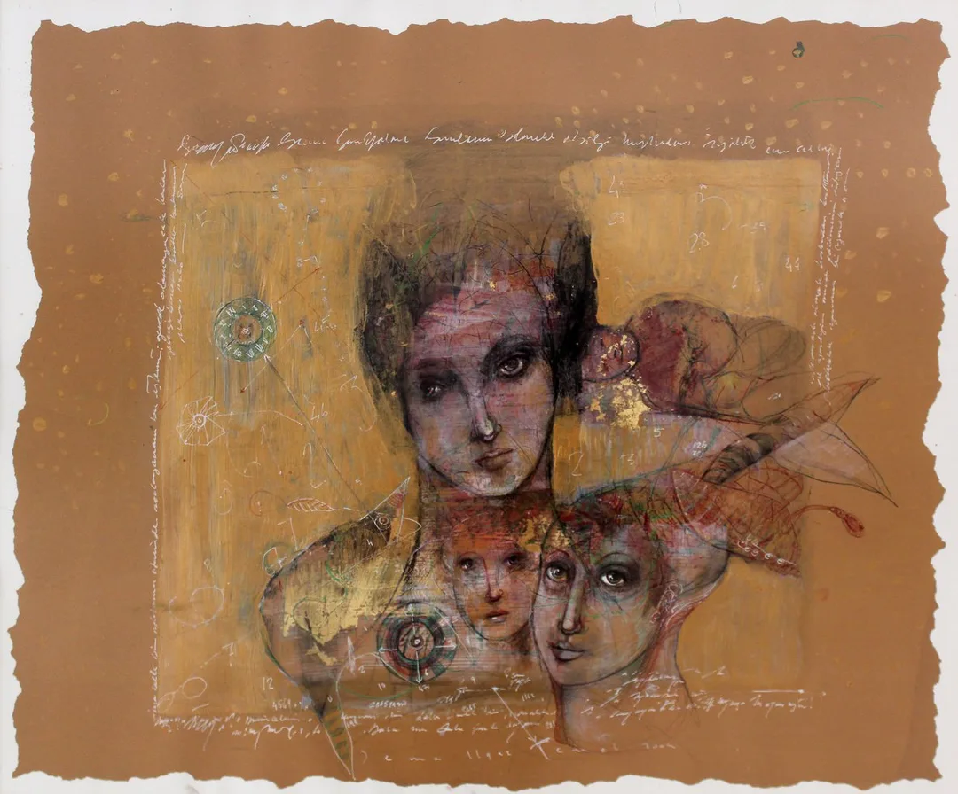 yakınlaştır "Doğmamış Çocuğa Masal" eseri SEMA ILGAZ TEMEL tarafından 2004 yılında 48x58 cm ölçülerinde Karışık teknik tekniği ile yapılmıştır.