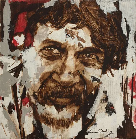 SEMA ÖCAL — “İsimsiz”, 2012 "İsimsiz" eseri SEMA ÖCAL tarafından 2012 yılında 30x30 cm ölçülerinde Tuval üzeri yağlı boya tekniği ile yapılmıştır.