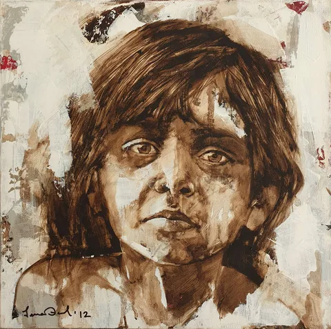 "İsimsiz" eseri SEMA ÖCAL tarafından 2012 yılında 30x30 cm ölçülerinde Tuval üzeri yağlı boya tekniği ile yapılmıştır.