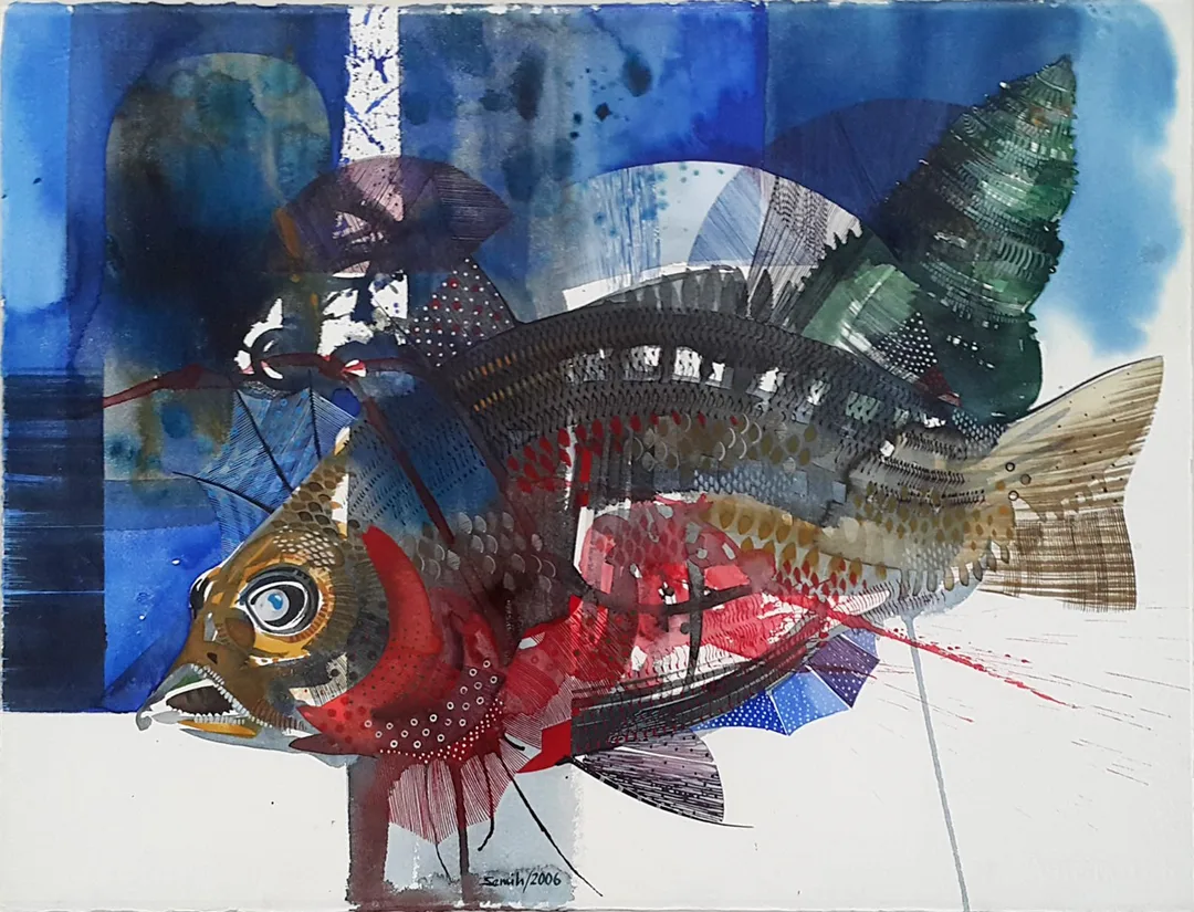 yakınlaştır "İsimsiz" eseri SEMİH KAPLAN tarafından 2006 yılında 57x76 cm ölçülerinde Kağıt üzeri sulu boya tekniği ile yapılmıştır.