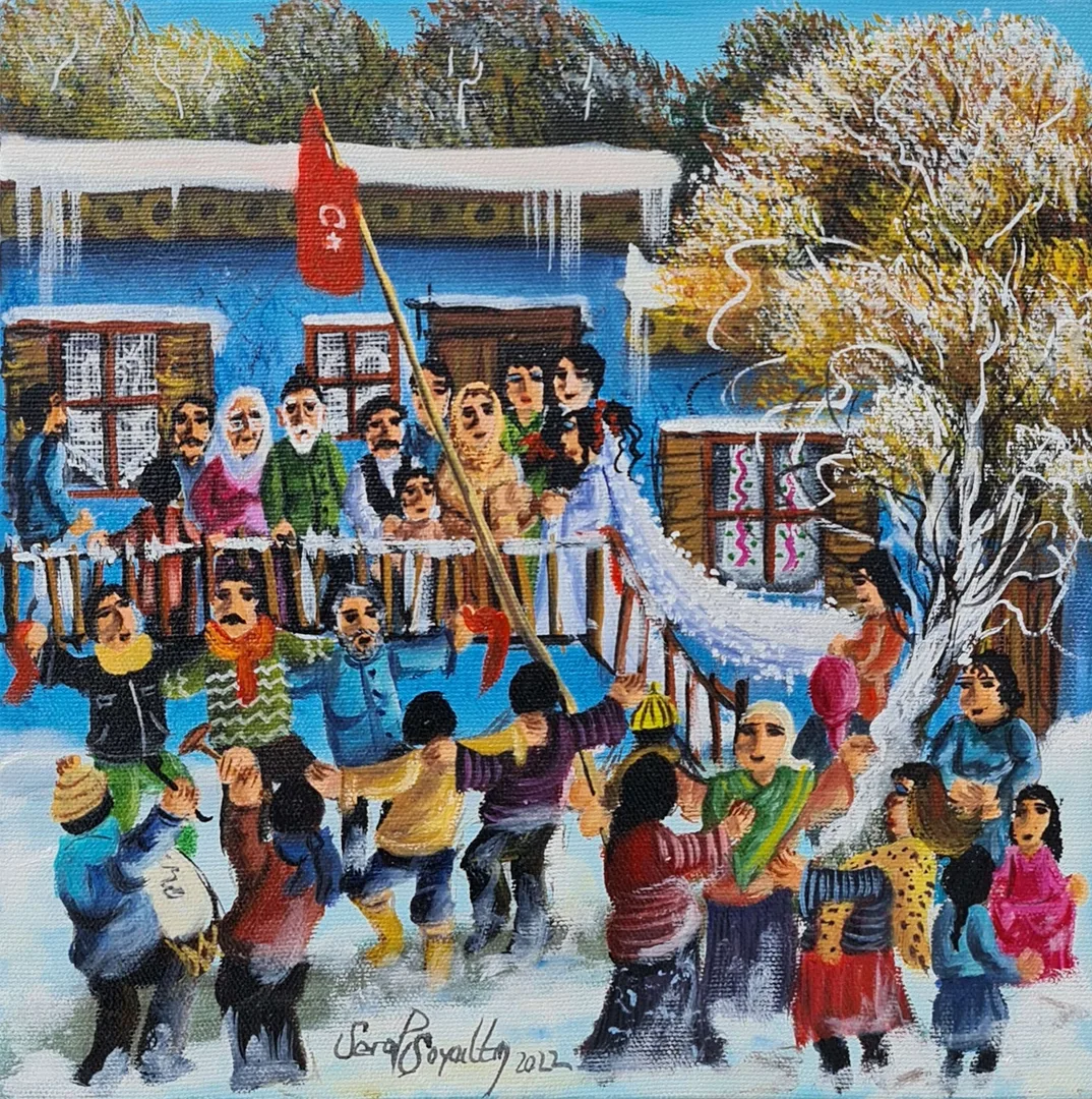 yakınlaştır Bu eser SERAP SOYALTIN tarafından 2022 yılında 25x25 cm ölçülerinde Tuval üzeri yağlı boya tekniği ile yapılmıştır.