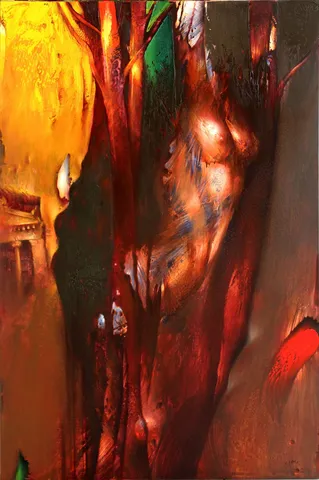 SERDAR LEBLEBİCİ — “Gizemli Nü Serisi”, 2012 "Gizemli Nü Serisi" eseri SERDAR LEBLEBİCİ tarafından 2012 yılında 150x100 cm ölçülerinde Tuval üzeri yağlı boya tekniği ile yapılmıştır.