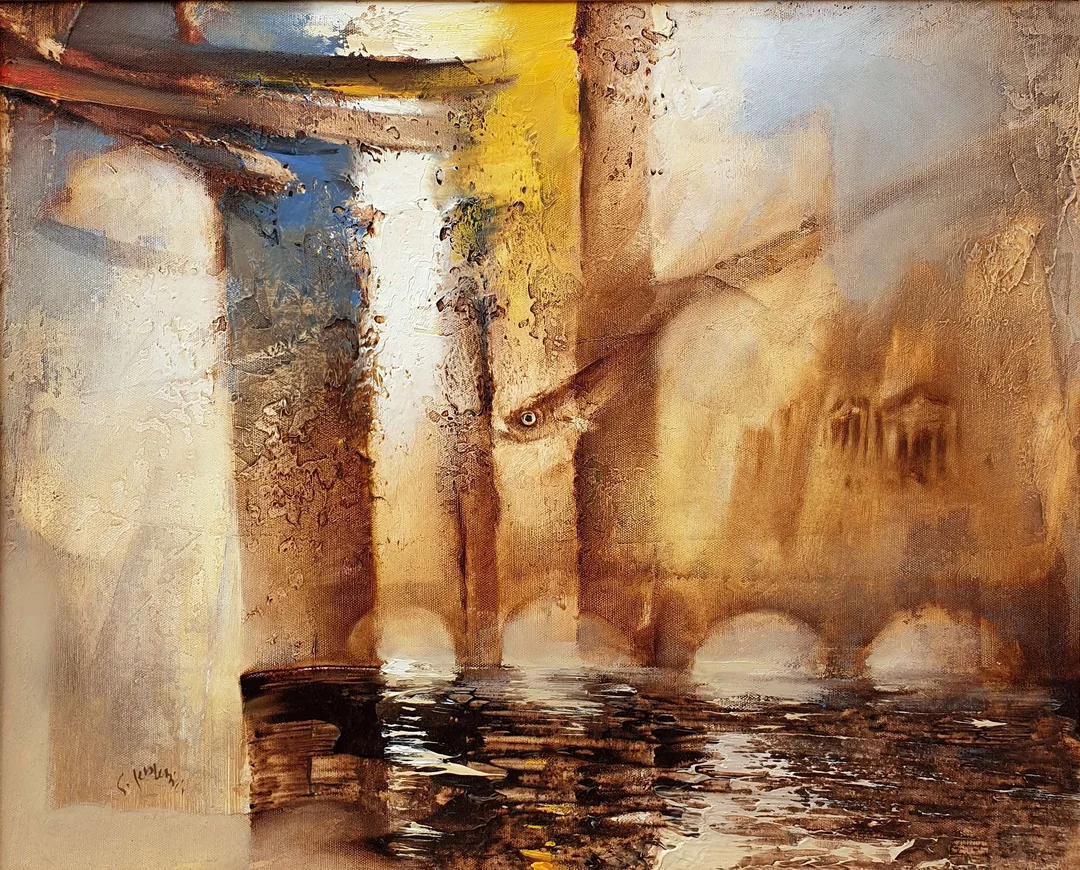 yakınlaştır "Gövdeler Serisi" eseri SERDAR LEBLEBİCİ tarafından 2006 yılında 45x55 cm ölçülerinde Tuval üzeri yağlı boya tekniği ile yapılmıştır.