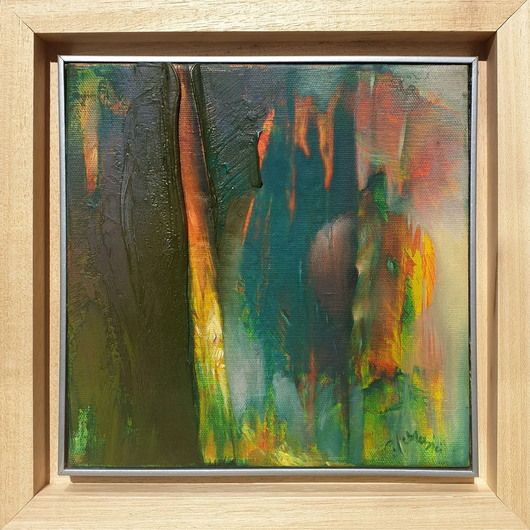 yakınlaştır "İsimsiz" eseri SERDAR LEBLEBİCİ tarafından 20x20 cm ölçülerinde Tuval üzeri yağlı boya tekniği ile yapılmıştır.