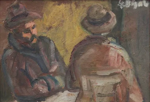"İsimsiz" eseri ŞEREF BİGALI tarafından 18x27 cm ölçülerinde Tuval üzeri yağlı boya tekniği ile yapılmıştır.