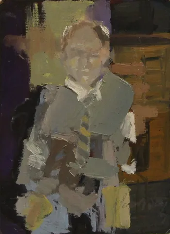 SERKAN ŞEN — “İsimsiz”, 2009 "İsimsiz" eseri SERKAN ŞEN tarafından 2009 yılında 20x14 cm ölçülerinde Kağıt üzeri yağlı boya tekniği ile yapılmıştır.