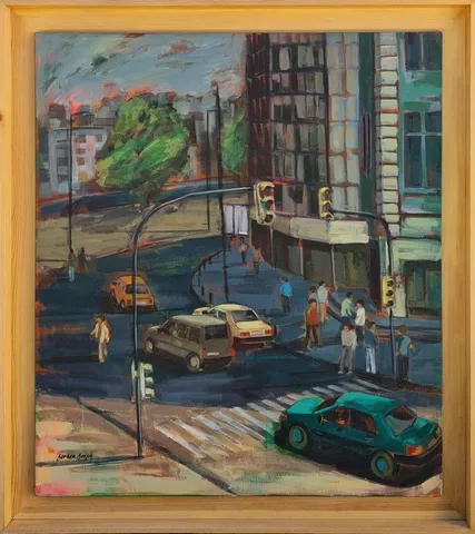 SERKAN ŞEN — “İsimsiz”, 2009 "İsimsiz" eseri SERKAN ŞEN tarafından 2009 yılında 80x70 cm ölçülerinde Tuval üzeri yağlı boya tekniği ile yapılmıştır.
