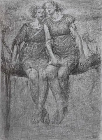 "İsimsiz" eseri SERTAP YEĞİN tarafından 2014 yılında 74x55 cm ölçülerinde Kağıt üzeri kara kalem tekniği ile yapılmıştır.