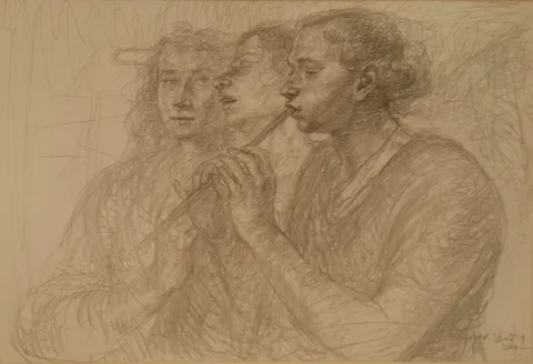 SERTAP YEĞİN — “İsimsiz”, 2014 "İsimsiz" eseri SERTAP YEĞİN tarafından 2014 yılında 41x59 cm ölçülerinde Kağıt üzeri füzen tekniği ile yapılmıştır.