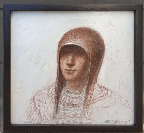 "İsimsiz" eseri SERTAP YEĞİN tarafından 29x29 cm ölçülerinde Duralit üzeri karışık teknik tekniği ile yapılmıştır.