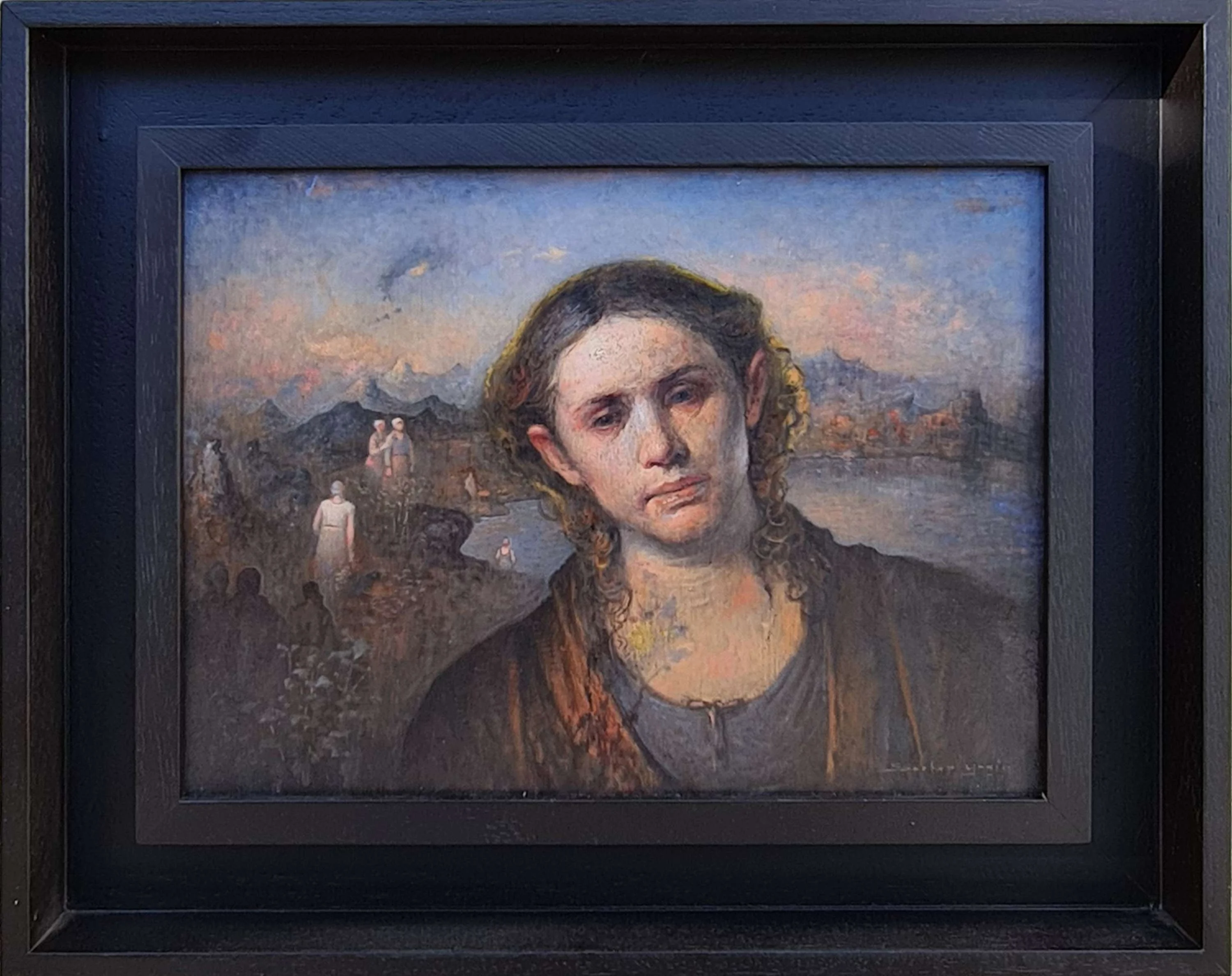 "Portre" eseri SERTAP YEĞİN tarafından 2023 yılında 30x40 cm ölçülerinde Tuval üzeri yağlı boya tekniği ile yapılmıştır.