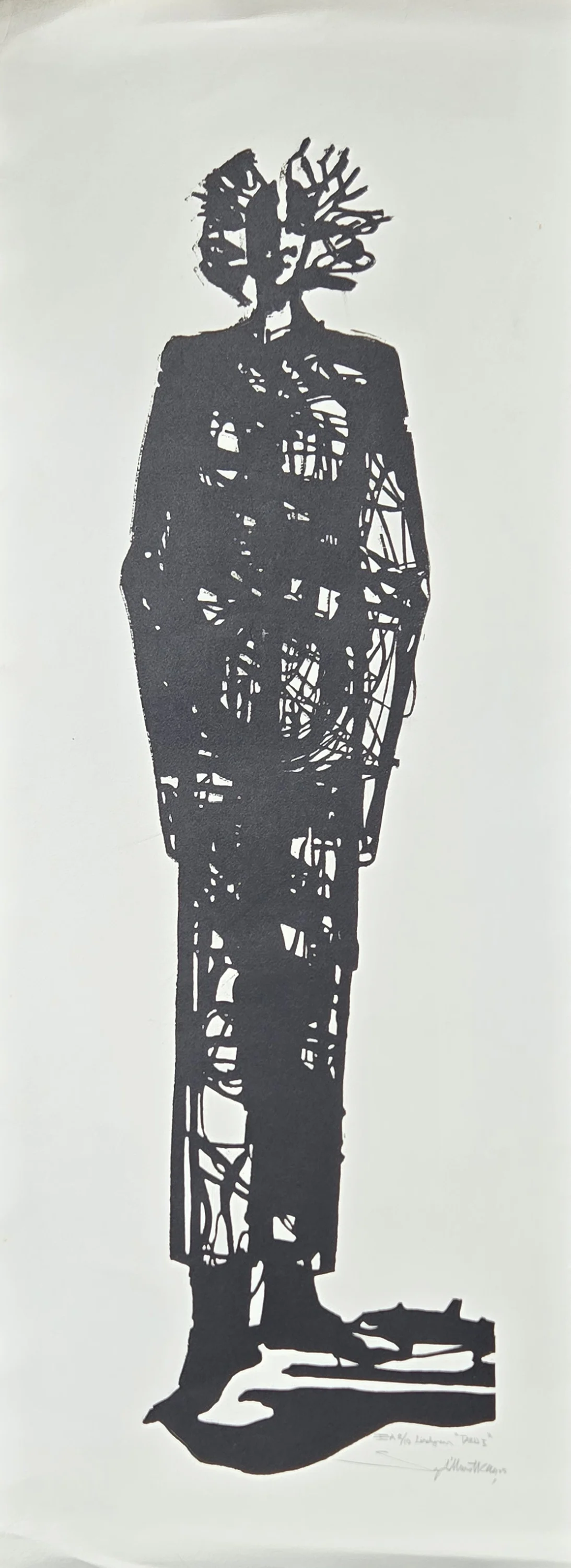"Tabu 1" eseri SEYDİ MURAT KOÇ tarafından 2005 yılında 104x40 cm ölçülerinde Linolyum Baskı tekniği ile yapılmıştır.
