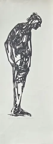 SEYDİ MURAT KOÇ — “Ezik 1”, 2005 "Ezik 1" eseri SEYDİ MURAT KOÇ tarafından 2005 yılında 99x37 cm ölçülerinde Linolyum Baskı tekniği ile yapılmıştır.