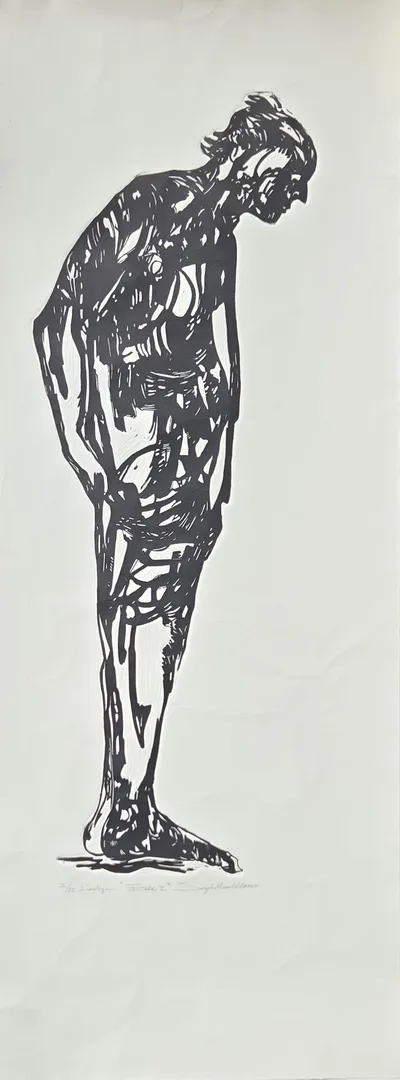 yakınlaştır "Ezik 1" eseri SEYDİ MURAT KOÇ tarafından 2005 yılında 99x37 cm ölçülerinde Linolyum Baskı tekniği ile yapılmıştır.