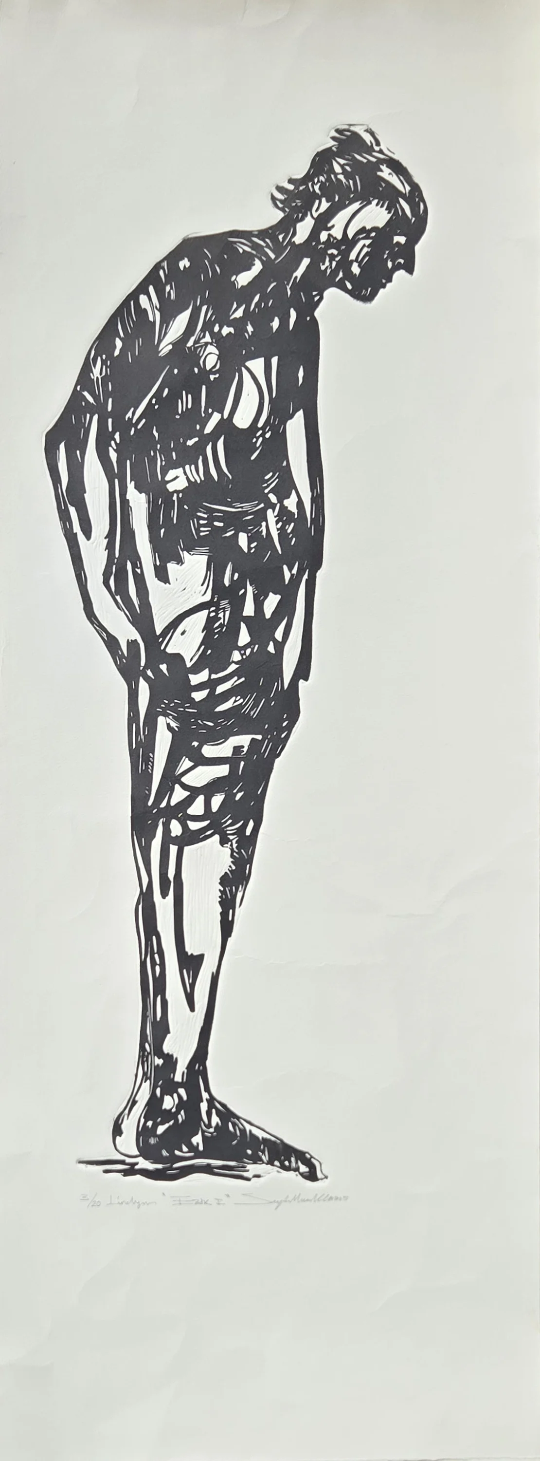 "Ezik 1" eseri SEYDİ MURAT KOÇ tarafından 2005 yılında 99x37 cm ölçülerinde Linolyum Baskı tekniği ile yapılmıştır.