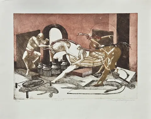 SEYDİ MURAT KOÇ — “Bir +1 = 1”, 2005 "Bir +1 = 1" eseri SEYDİ MURAT KOÇ tarafından 2005 yılında 49x60 cm ölçülerinde Gravür tekniği ile yapılmıştır.