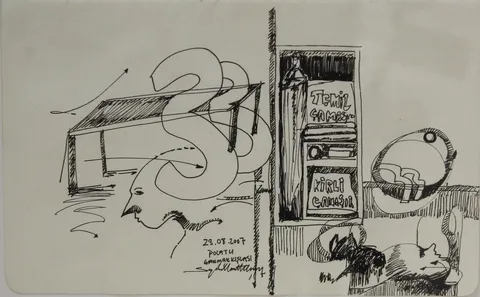 "İsimsiz" eseri SEYDİ MURAT KOÇ tarafından 34x27 cm ölçülerinde Kağıt üzeri karışık teknik tekniği ile yapılmıştır.