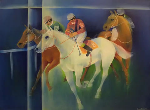 "İsimsiz" eseri SEZAİ KARA tarafından 2001 yılında 100x130 cm ölçülerinde Tuval üzeri yağlı boya tekniği ile yapılmıştır.