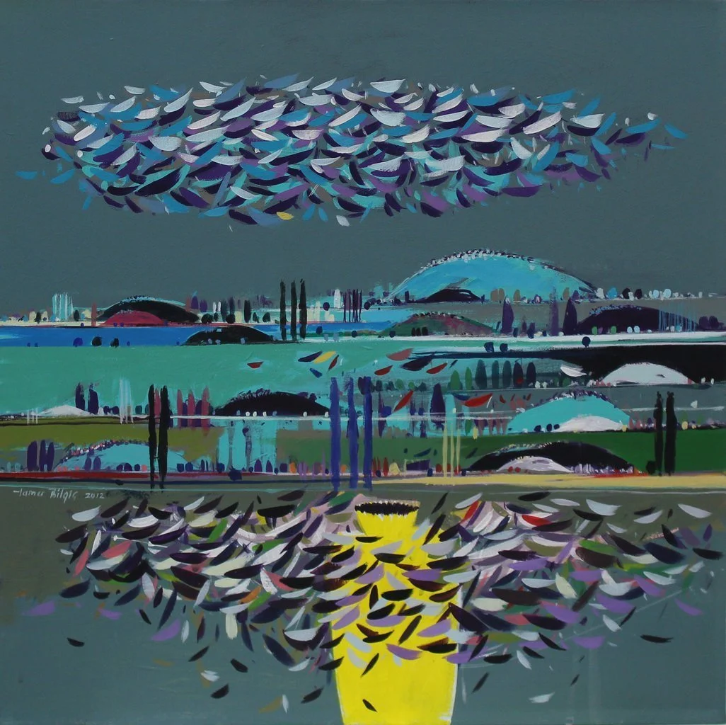 "Journey to the Far" eseri TAMER BİLGİÇ tarafından 2012 yılında 50x50 cm ölçülerinde Tuval üzeri akrilik boya tekniği ile yapılmıştır.