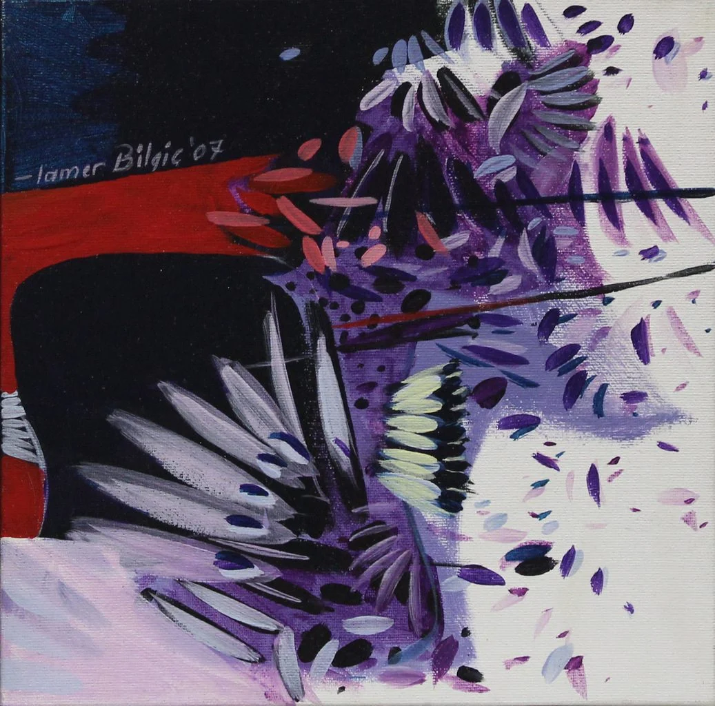 "İsimsiz" eseri TAMER BİLGİÇ tarafından 2008 yılında 25x25 cm ölçülerinde Tuval üzeri yağlı boya tekniği ile yapılmıştır.