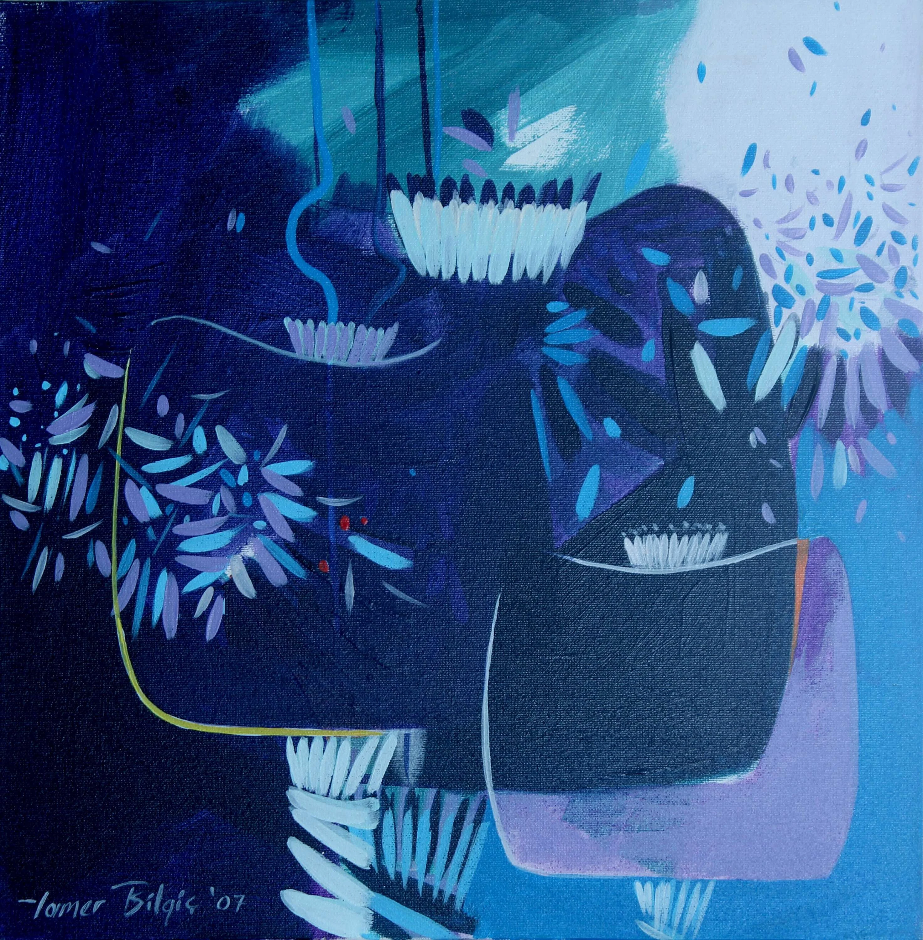 "İsimsiz" eseri TAMER BİLGİÇ tarafından 2007 yılında 40x40 cm ölçülerinde Tuval üzeri akrilik boya tekniği ile yapılmıştır.
