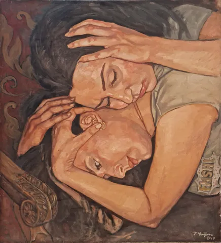 TANJU YAĞAN — “İsimsiz”, 2018 "İsimsiz" eseri TANJU YAĞAN tarafından 2018 yılında 100x100 cm ölçülerinde Tuval üzeri yağlı boya tekniği ile yapılmıştır.