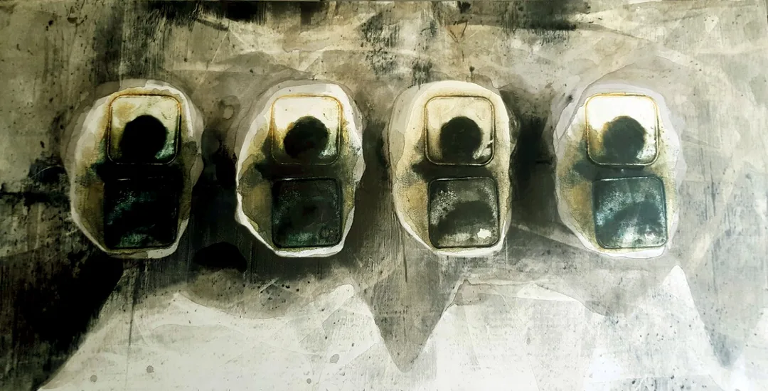 yakınlaştır "İsimsiz" eseri TANSEL TÜRKDOĞAN tarafından 2019 yılında 110x210 cm ölçülerinde Tuval üzeri akrilik boya tekniği ile yapılmıştır.