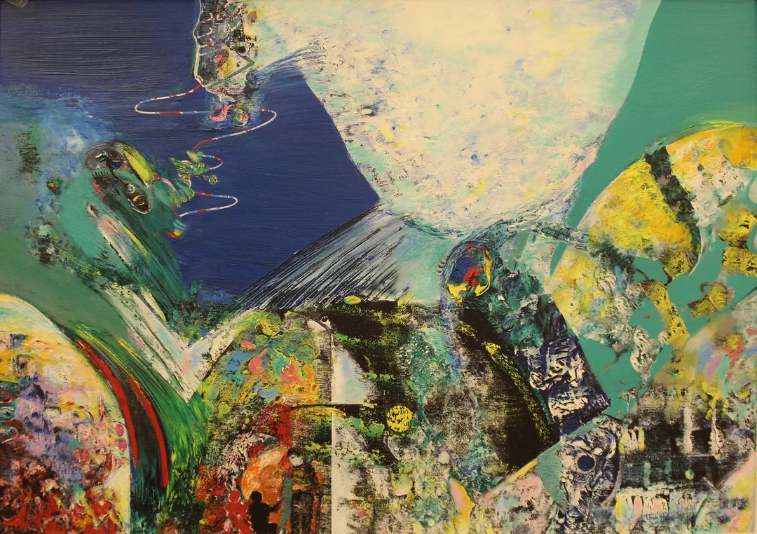 "İsimsiz" eseri UFUK HAMZAOĞLU tarafından 2003 yılında 70x100 cm ölçülerinde Tuval üzeri yağlı boya tekniği ile yapılmıştır.