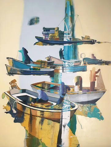 "İsimsiz" eseri ÜMİT TÜRK tarafından 120x90 cm ölçülerinde Tuval üzeri akrilik boya tekniği ile yapılmıştır.
