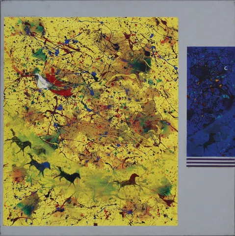 VOLKAN COŞKUN — “İsimsiz”, 2000 "İsimsiz" eseri VOLKAN COŞKUN tarafından 2000 yılında 70x70 cm ölçülerinde Tuval üzeri yağlı boya tekniği ile yapılmıştır.