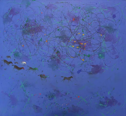VOLKAN COŞKUN — “İsimsiz”, 2003 "İsimsiz" eseri VOLKAN COŞKUN tarafından 2003 yılında 110x120 cm ölçülerinde Tuval üzeri yağlı boya tekniği ile yapılmıştır.