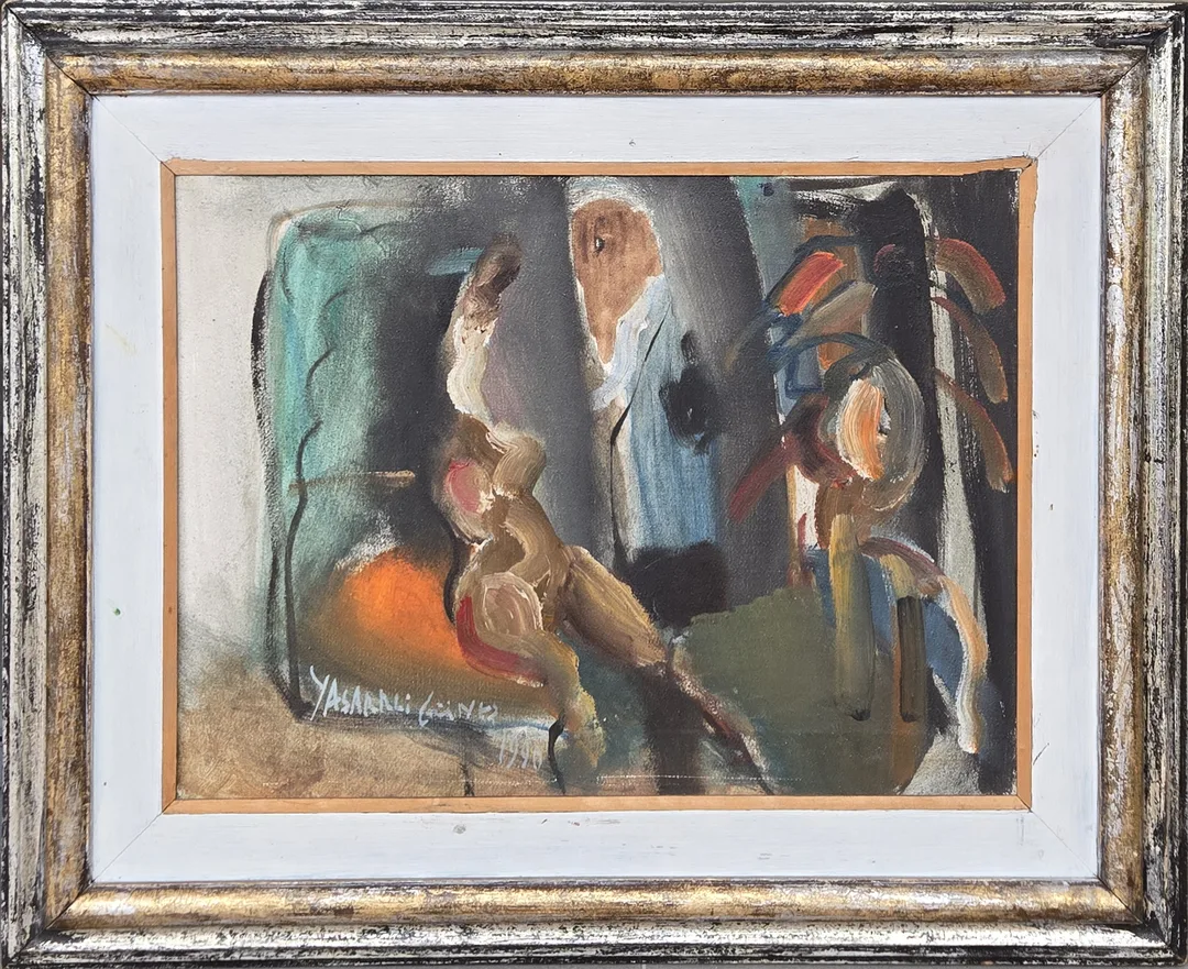 yakınlaştır "İsimsiz" eseri YAŞAR ALİ GÜNEŞ tarafından 1990 yılında 30x40 cm ölçülerinde Tuval üzeri yağlı boya tekniği ile yapılmıştır.