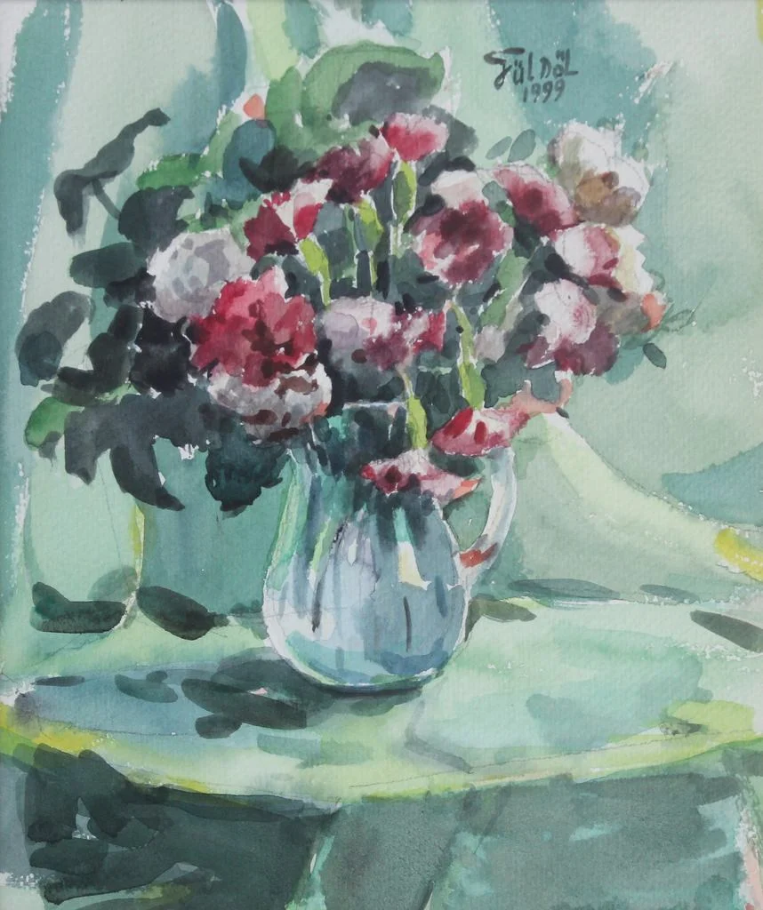 yakınlaştır "İsimsiz" eseri YURDAGÜL DÖL tarafından 28x23 cm ölçülerinde Kağıt üzeri sulu boya tekniği ile yapılmıştır.