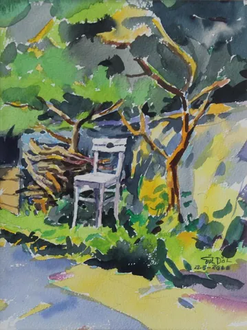 "İsimsiz" eseri YURDAGÜL DÖL tarafından 31x24 cm ölçülerinde Kağıt üzeri sulu boya tekniği ile yapılmıştır.