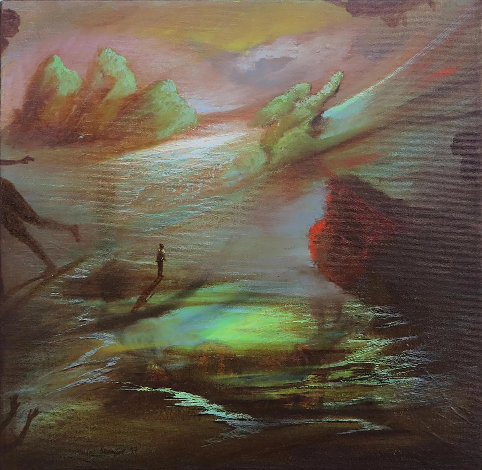 "İsimsiz" eseri YUSUF ŞENGÜR tarafından 2017 yılında 40x40 cm ölçülerinde Tuval üzeri yağlı boya tekniği ile yapılmıştır.