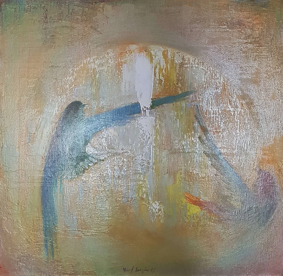 yakınlaştır "İsimsiz" eseri YUSUF ŞENGÜR tarafından 2018 yılında 60x60 cm ölçülerinde Tuval üzeri yağlı boya tekniği ile yapılmıştır.