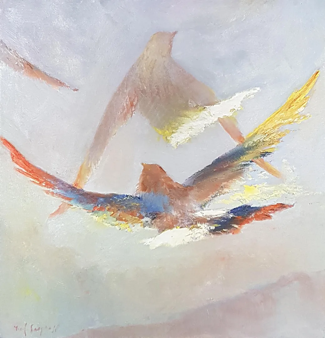 yakınlaştır "İsimsiz" eseri YUSUF ŞENGÜR tarafından 2018 yılında 60x60 cm ölçülerinde Tuval üzeri yağlı boya tekniği ile yapılmıştır.