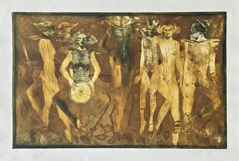 "Gölge" eseri YUSUF ZİYA AYGEN tarafından 2002 yılında 60x87 cm ölçülerinde Gravür tekniği ile yapılmıştır.