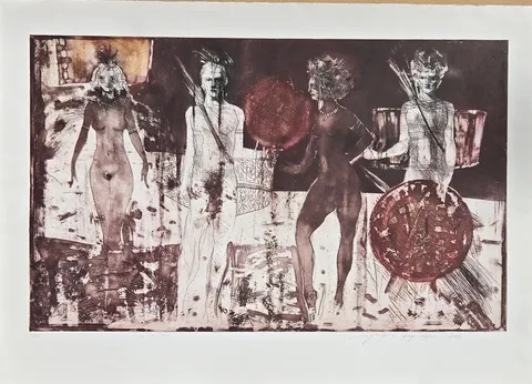 YUSUF ZİYA AYGEN — “Litit”, 1999 "Litit" eseri YUSUF ZİYA AYGEN tarafından 1999 yılında 64x89 cm ölçülerinde Gravür tekniği ile yapılmıştır.